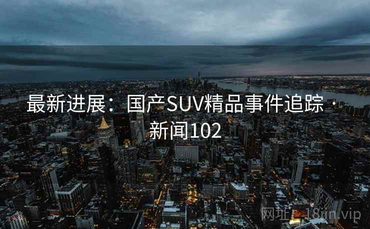最新进展：国产SUV精品事件追踪 · 新闻102